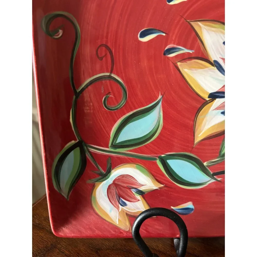 Gail Pittman Red Bountiful Platter Southern Living Home 13